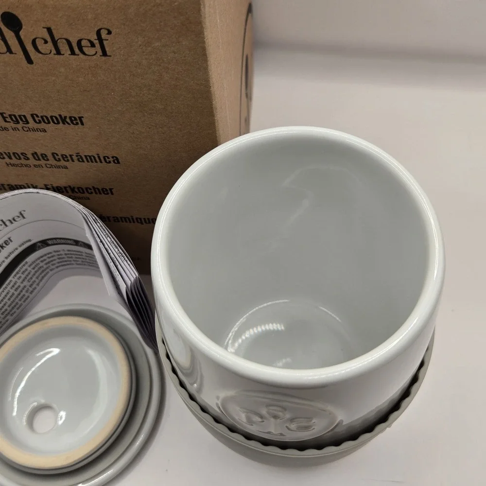 Pampered Chef Ceramic Egg Cooker #1529 – In the‎ Box - Microwave Cake/Muffins